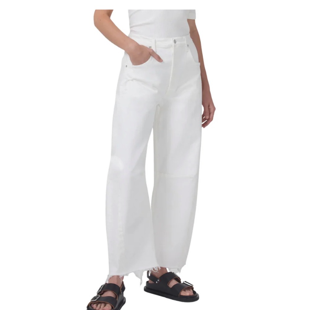 Citizens of Humanity White Horseshoe  Wide-Leg Jeans, NWOT, size 29